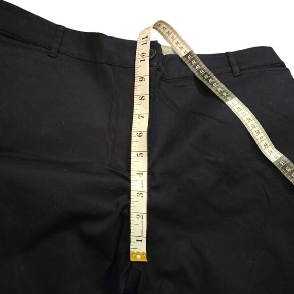 Talbots Navy Blue Perfect Crop Button Hem Detail Comfy Pants Plus SZ 16WP PETITE - Picture 11 of 16